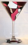 Princess Pucci Hand Painted Martini Glass